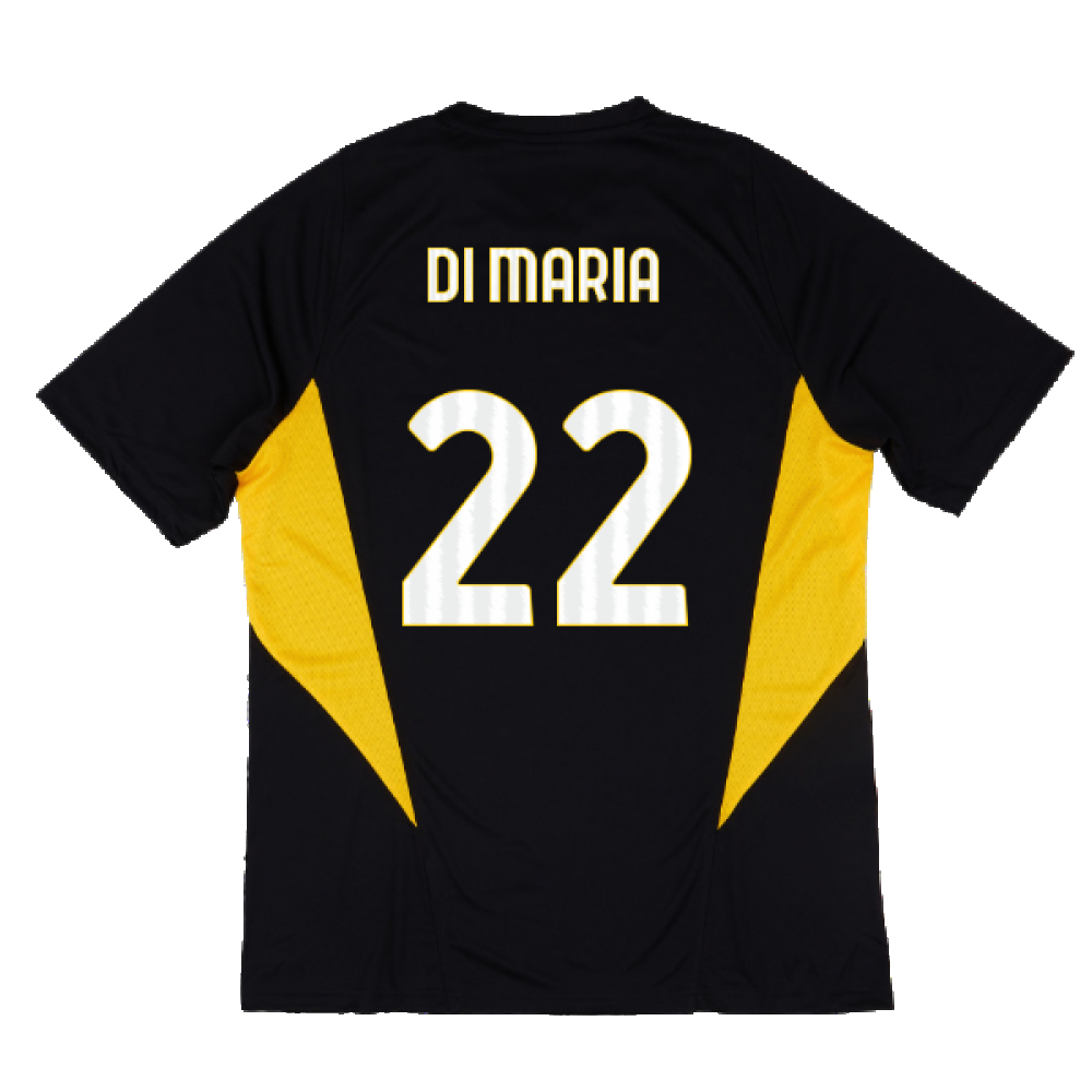 2023-2024 Juventus Training Shirt (Black) (DI MARIA 22)