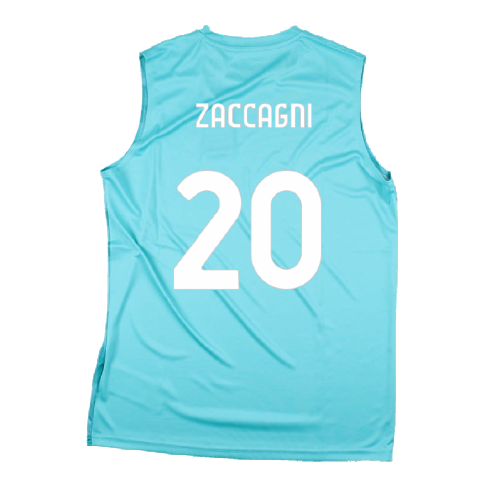 2023-2024 Lazio Sleeveless Training Shirt (Azure) (Zaccagni 20)