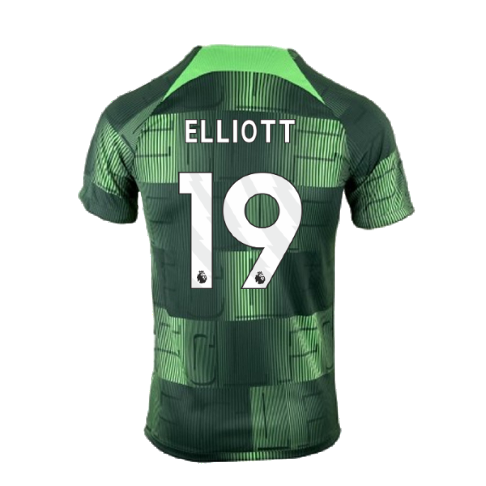 2023-2024 Liverpool Academy Pre-Match Training Shirt (Green) (Elliott 19)