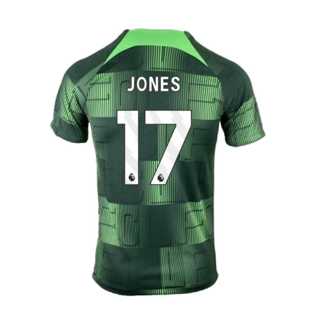 2023-2024 Liverpool Academy Pre-Match Training Shirt (Green) (Jones 17)