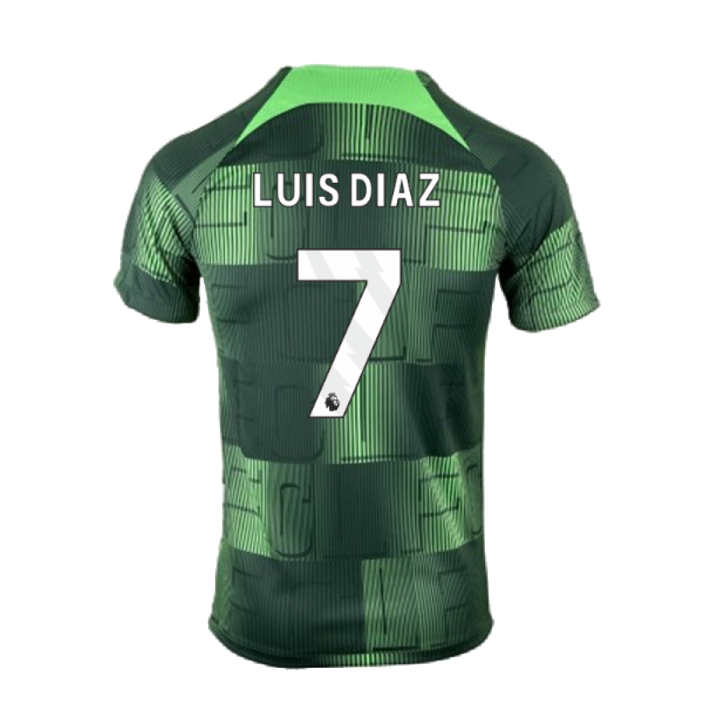 2023-2024 Liverpool Academy Pre-Match Training Shirt (Green) (Luis Diaz 7)