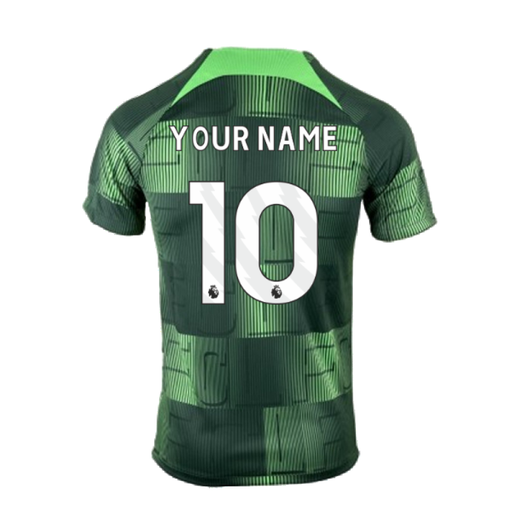 2023-2024 Liverpool Academy Pre-Match Training Shirt (Green) (Your Name)