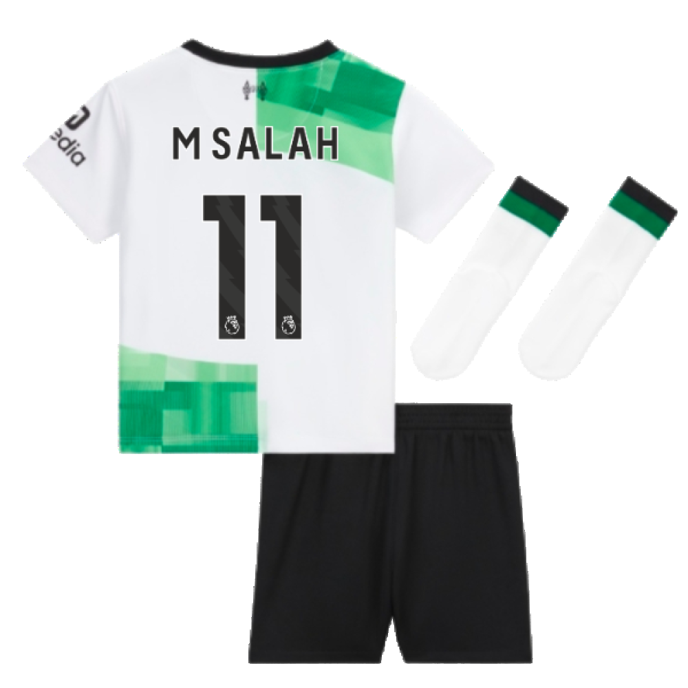 2023-2024 Liverpool Away Little Boys Mini Kit (M Salah 11)