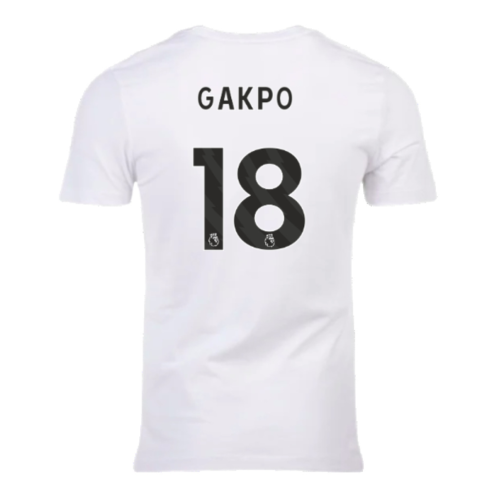 2023-2024 Liverpool Crest Tee (White) (Gakpo 18)