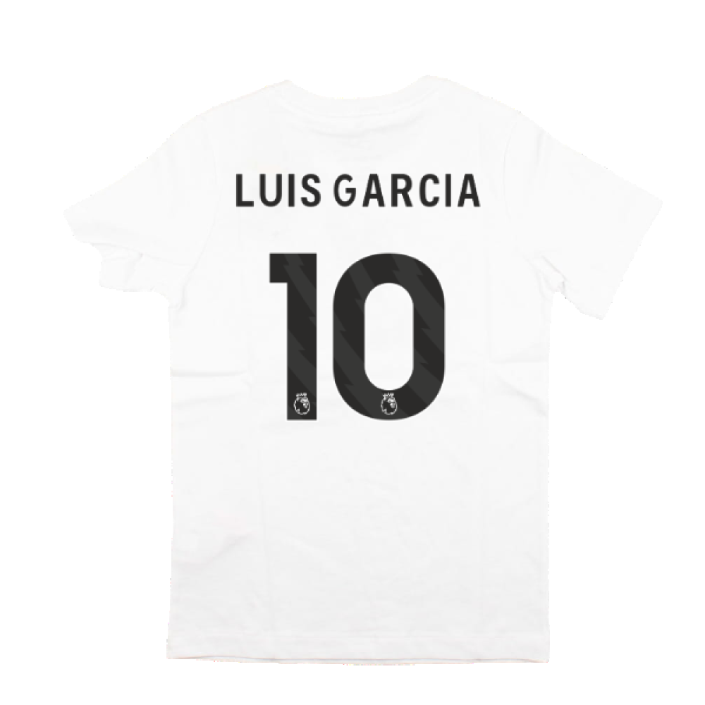 2023-2024 Liverpool Crest Tee (White) - Kids (Luis Garcia 10)