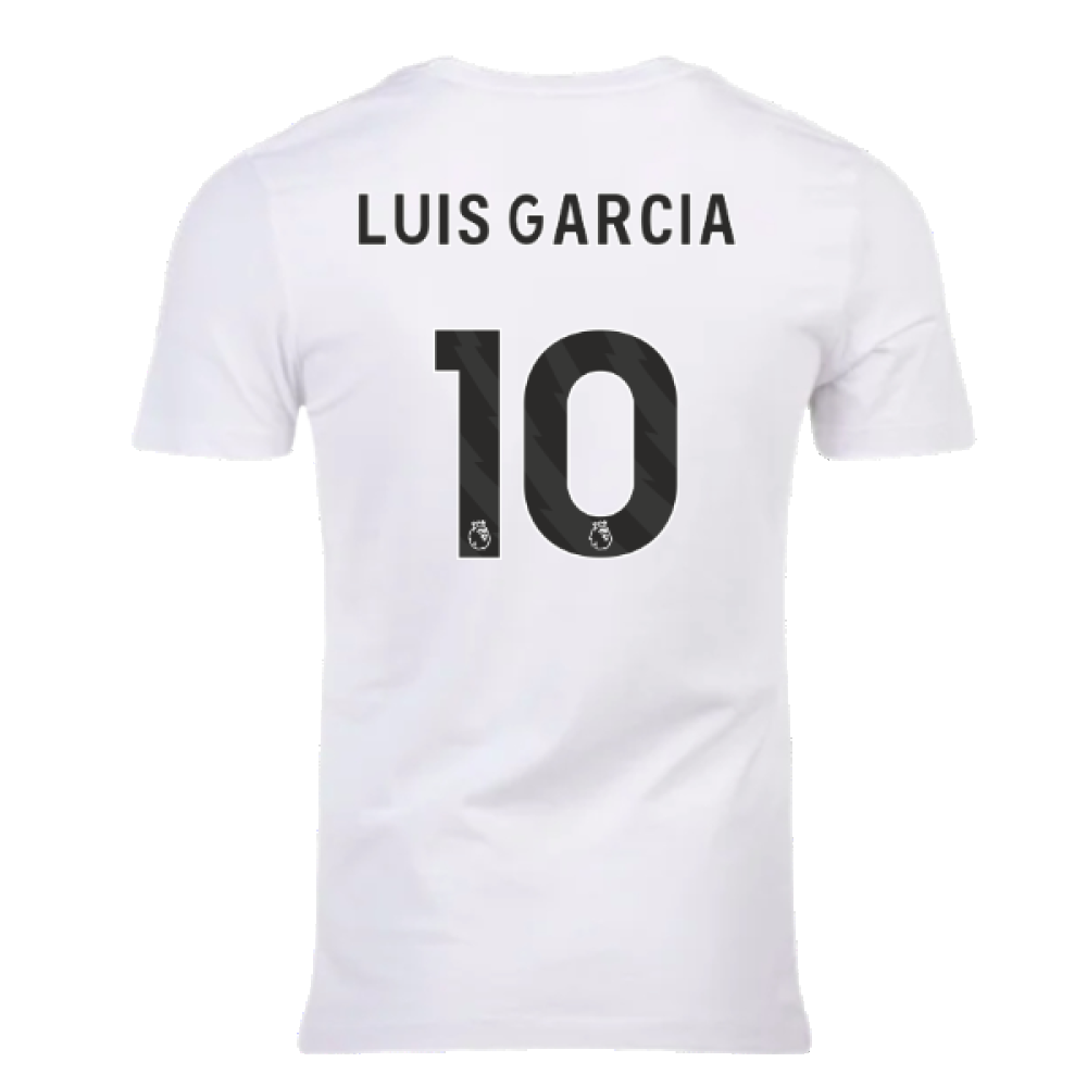 2023-2024 Liverpool Crest Tee (White) (Luis Garcia 10)