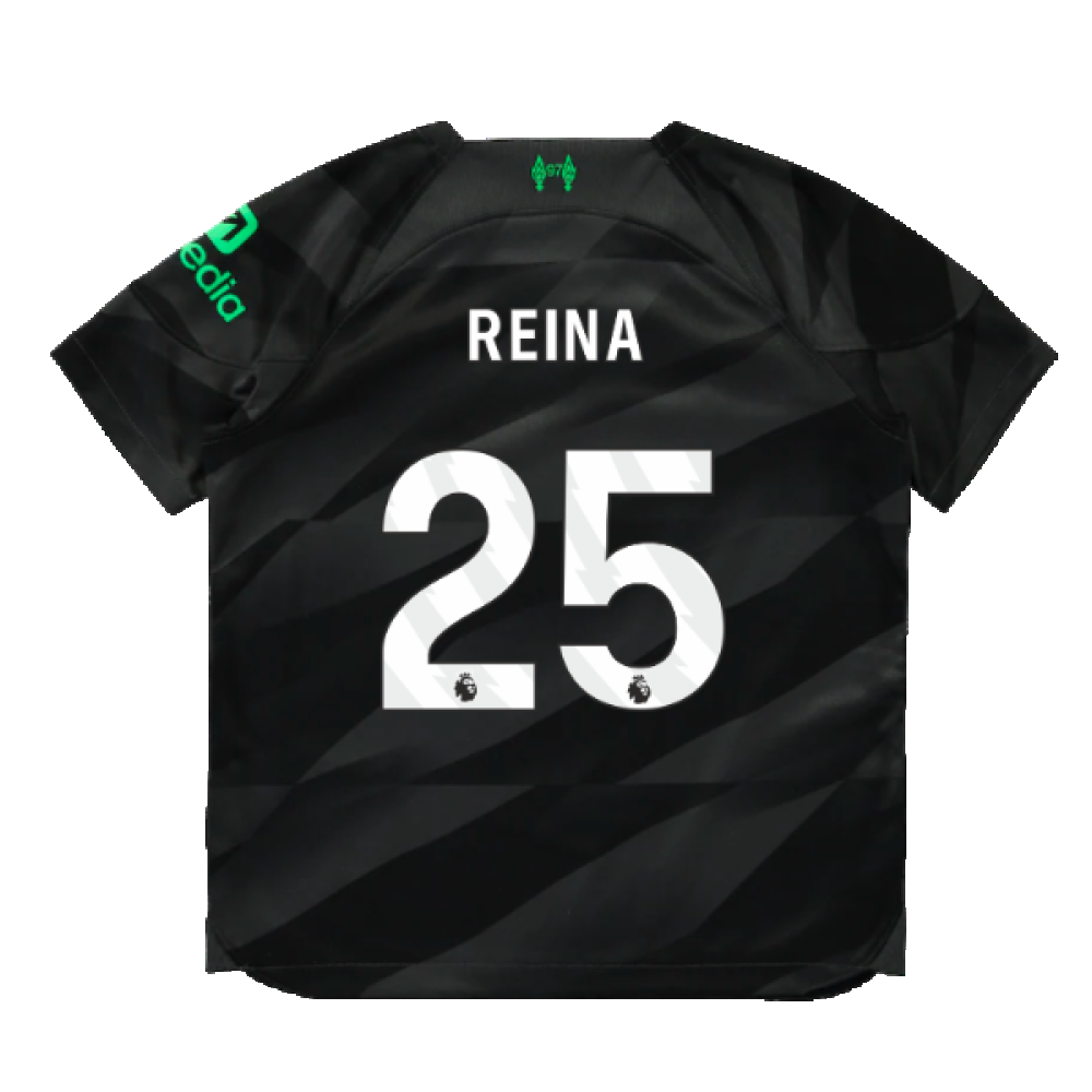 2023-2024 Liverpool Home Goalkeeper Mini Kit (Reina 25)