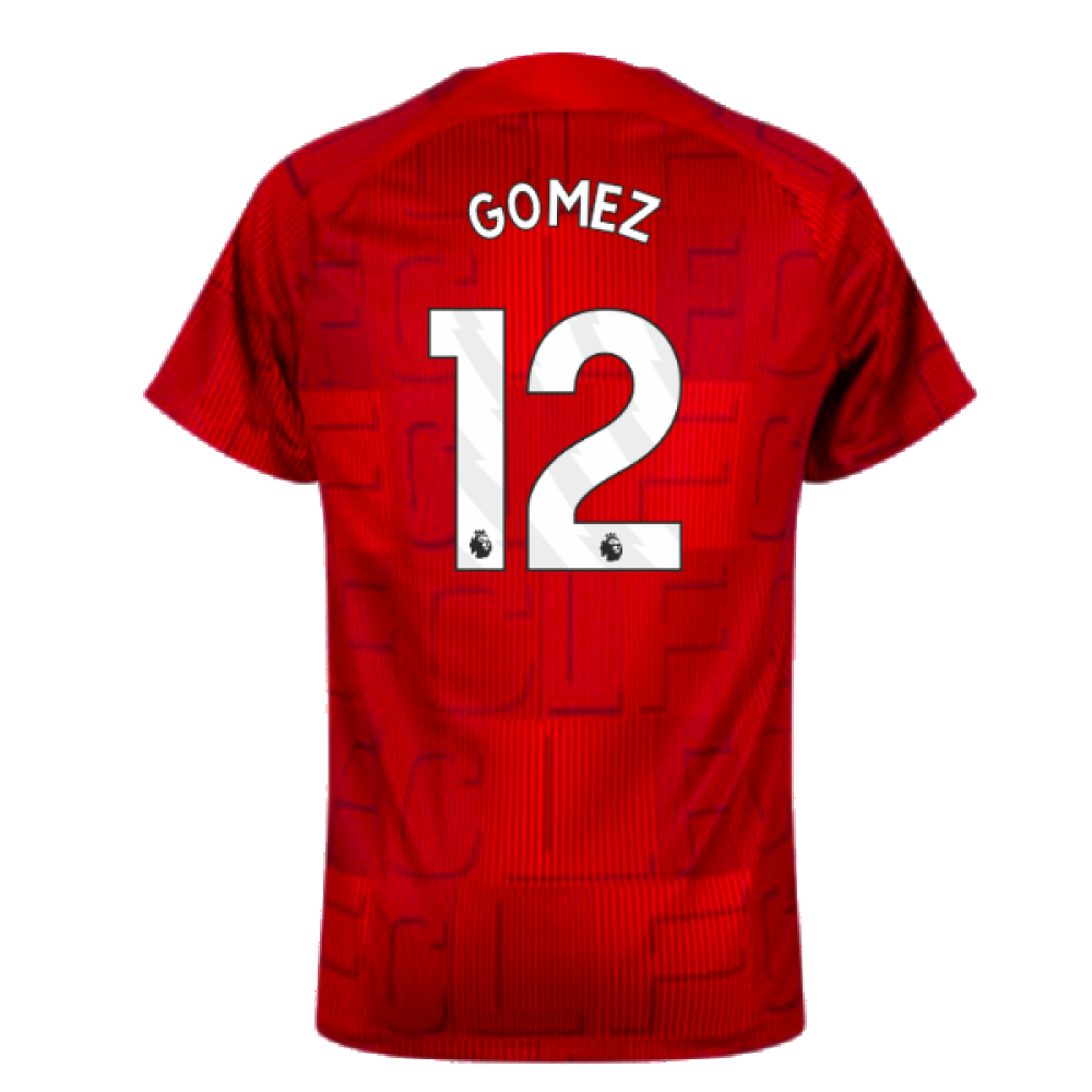 2023-2024 Liverpool Pre-Match Home Shirt (Red) (Gomez 12)
