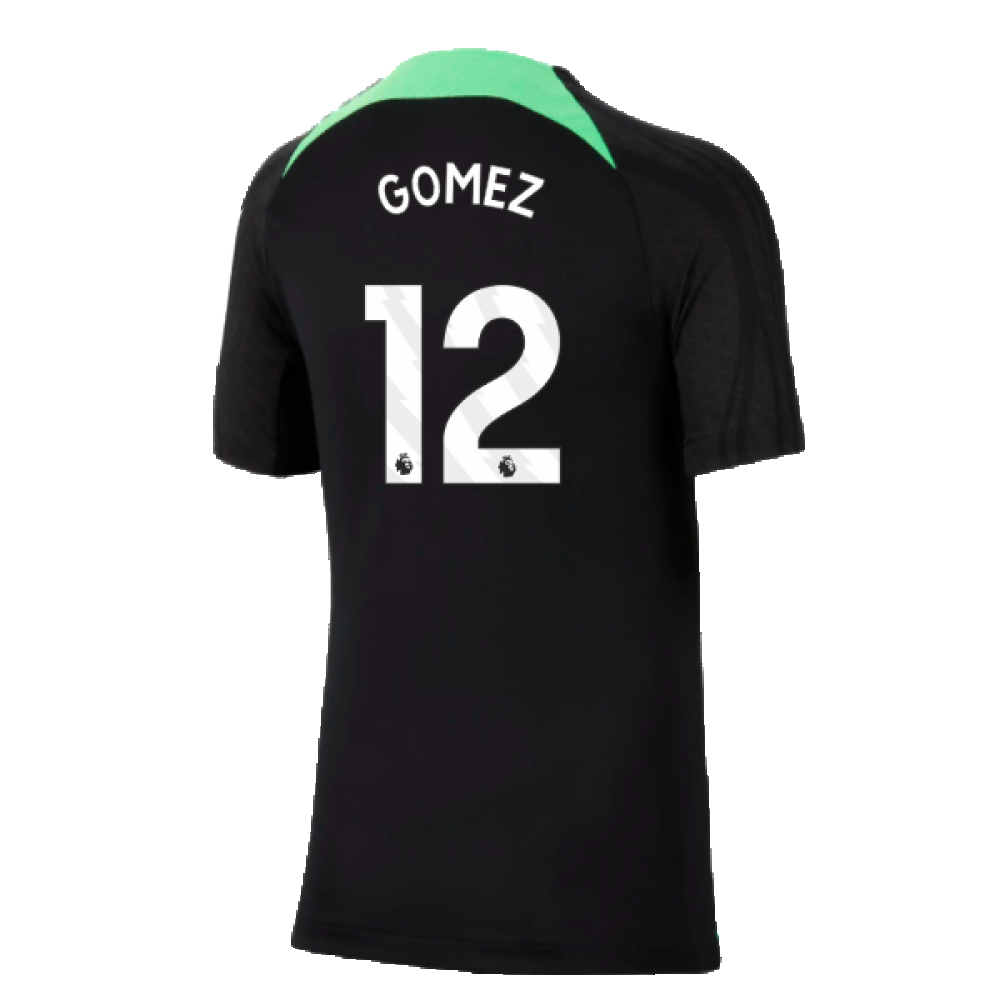 2023-2024 Liverpool Strike Dri-Fit Training Shirt (Black) (Gomez 12)