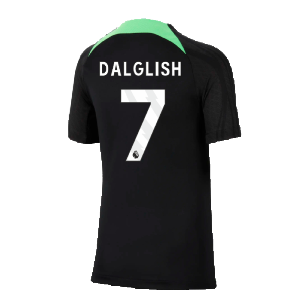 2023-2024 Liverpool Strike Dri-Fit Training Shirt (Black) - Kids (Dalglish 7)