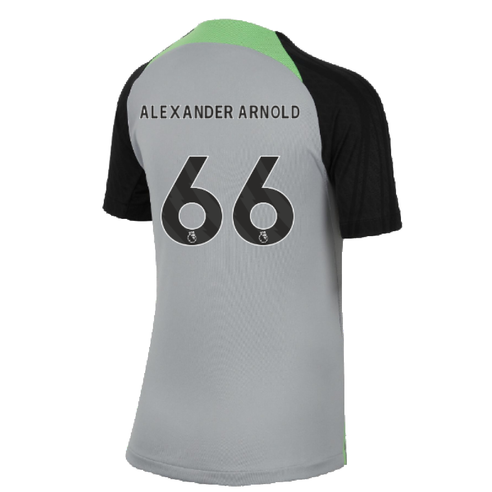 2023-2024 Liverpool Strike Dri-Fit Training Shirt (Grey) - Kids (Alexander Arnold 66)