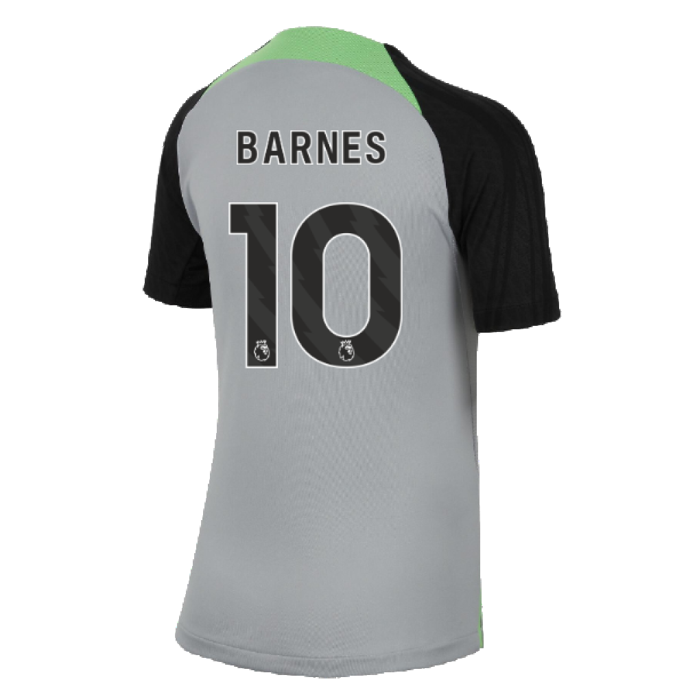 2023-2024 Liverpool Strike Dri-Fit Training Shirt (Grey) - Kids (Barnes 10)