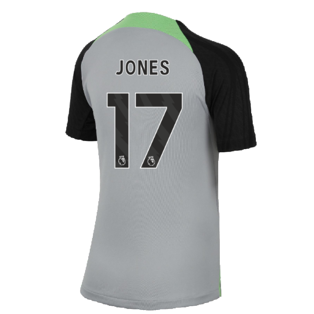 2023-2024 Liverpool Strike Dri-Fit Training Shirt (Grey) - Kids (Jones 17)