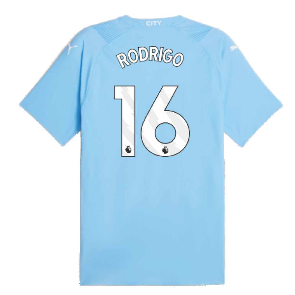 2023-2024 Man City Authentic Home Shirt (RODRIGO 16)