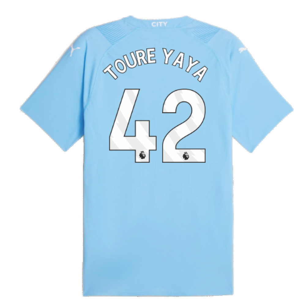 2023-2024 Man City Authentic Home Shirt (TOURE YAYA 42)