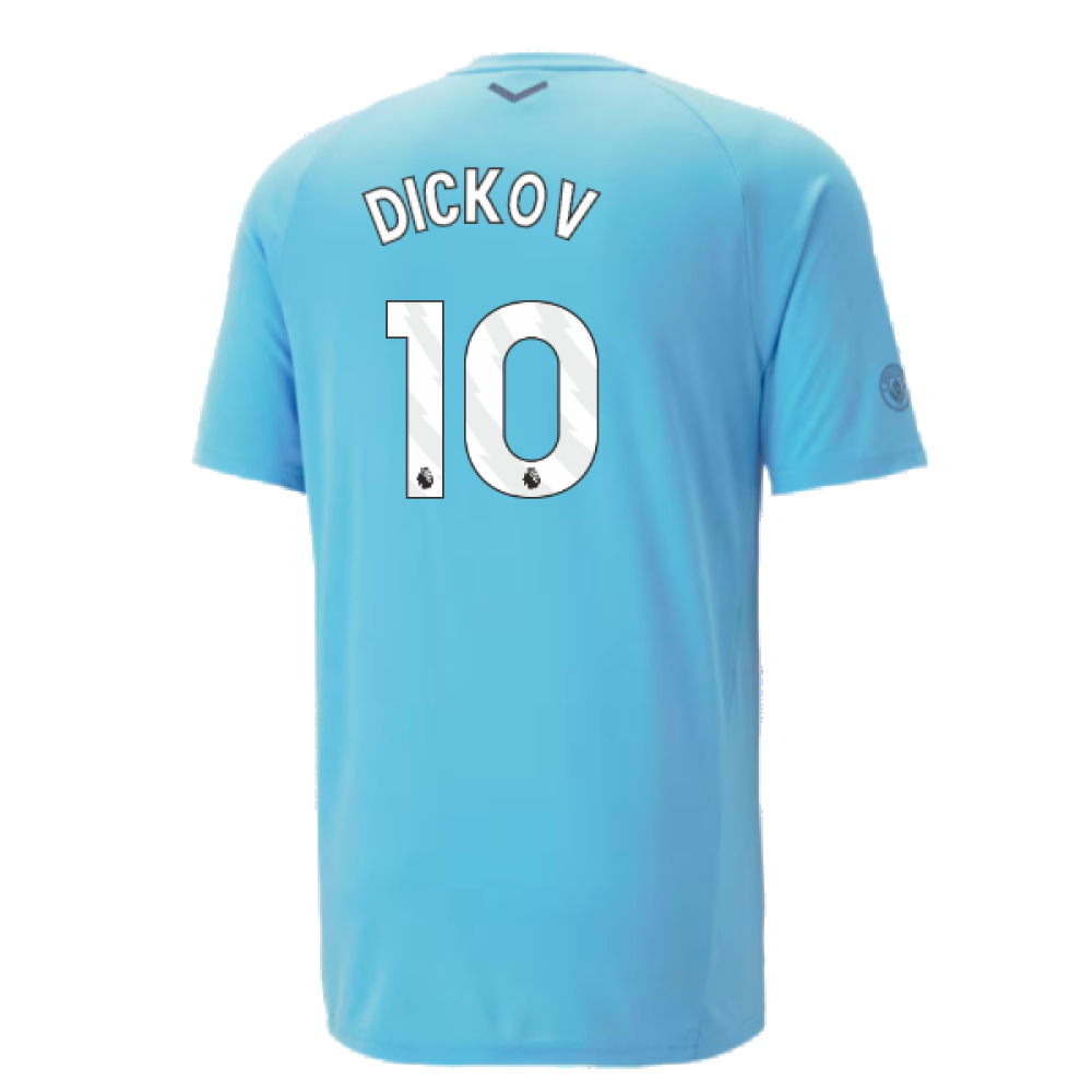 2023-2024 Man City Casuals Tee (Blue Wash) (DICKOV 10)