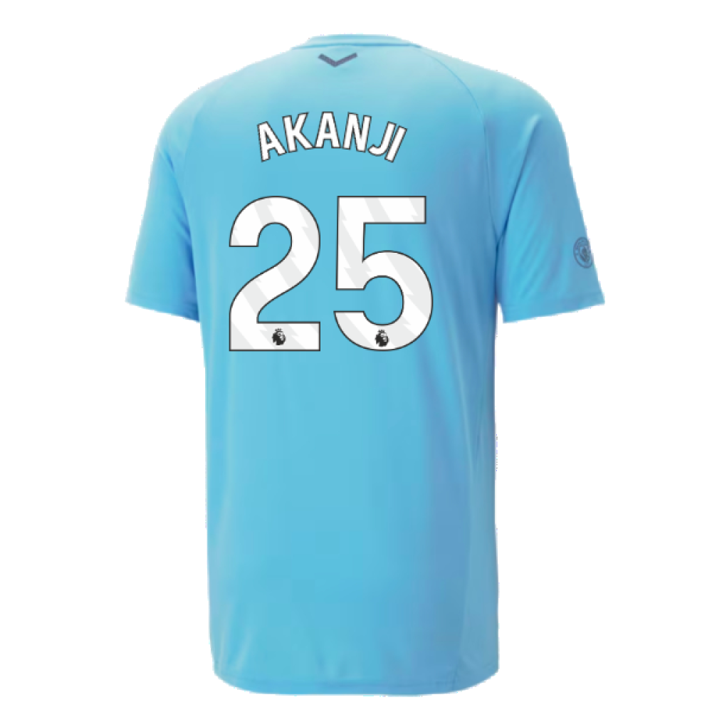 2023-2024 Man City Casuals Tee (Blue Wash) - Kids (AKANJI 25)