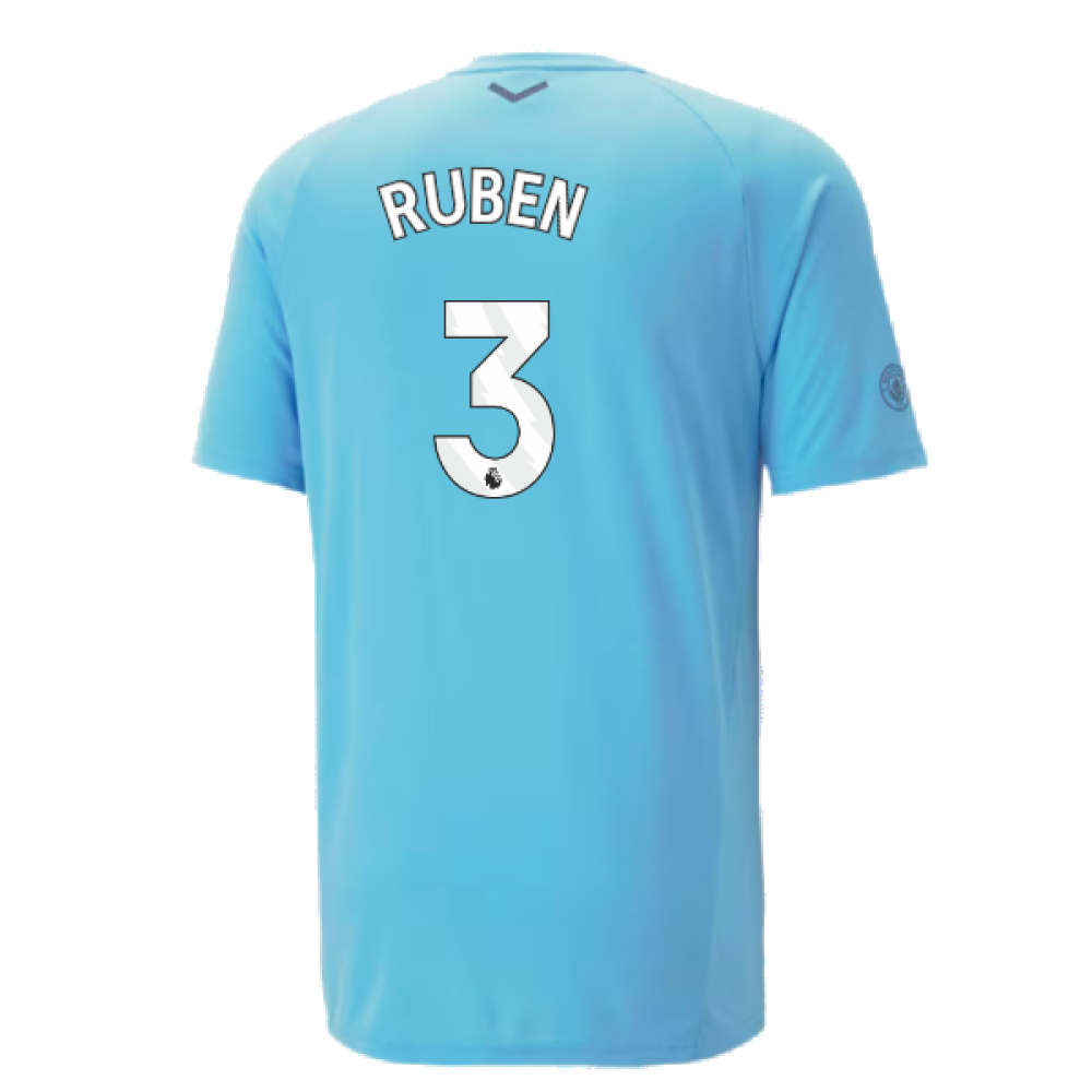 2023-2024 Man City Casuals Tee (Blue Wash) (RUBEN 3)