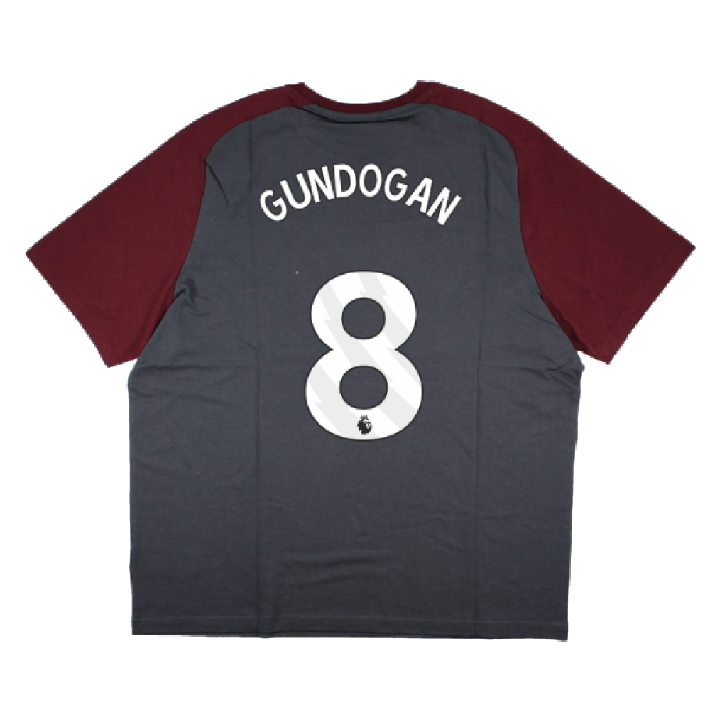 2023-2024 Man City Casuals Tee (Grey) (GUNDOGAN 8)