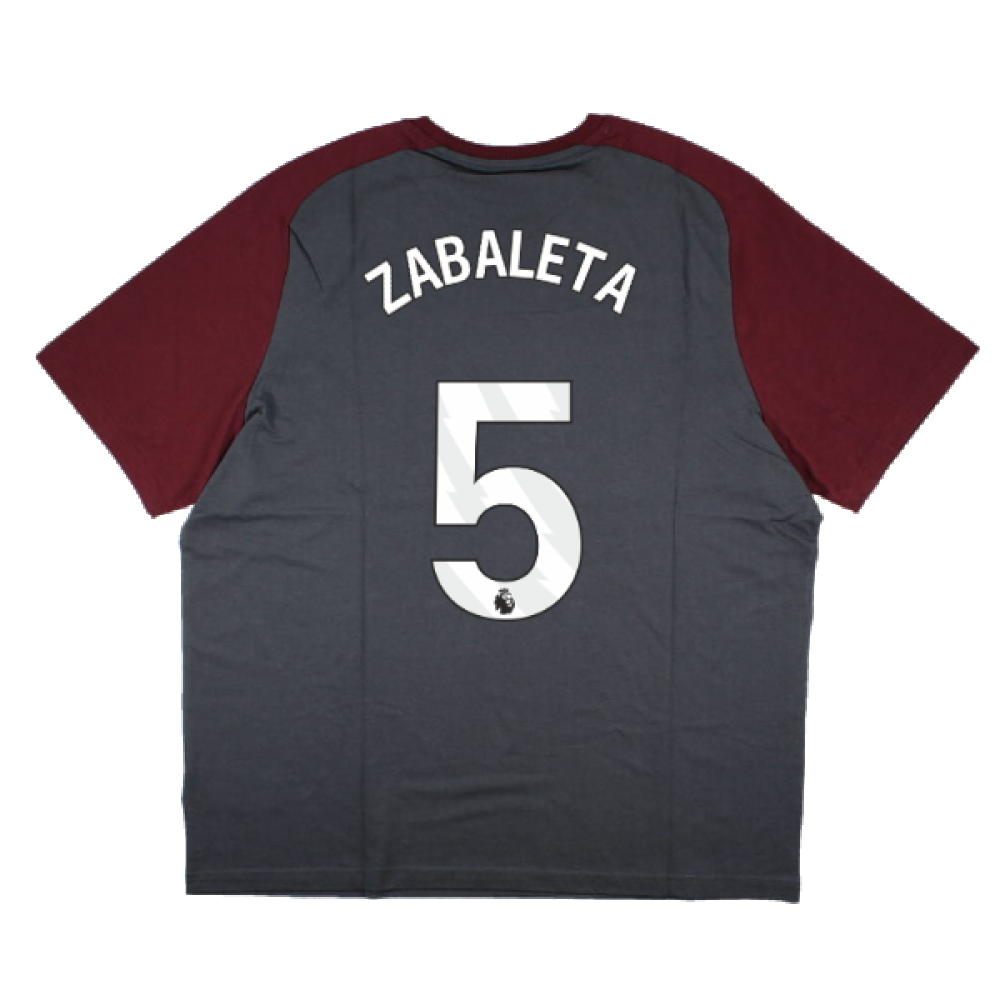 2023-2024 Man City Casuals Tee (Grey) (ZABALETA 5)