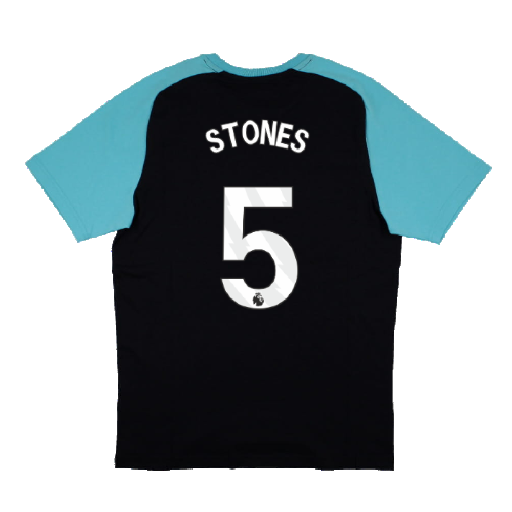 2023-2024 Man City Casuals Tee (Navy) (STONES 5)