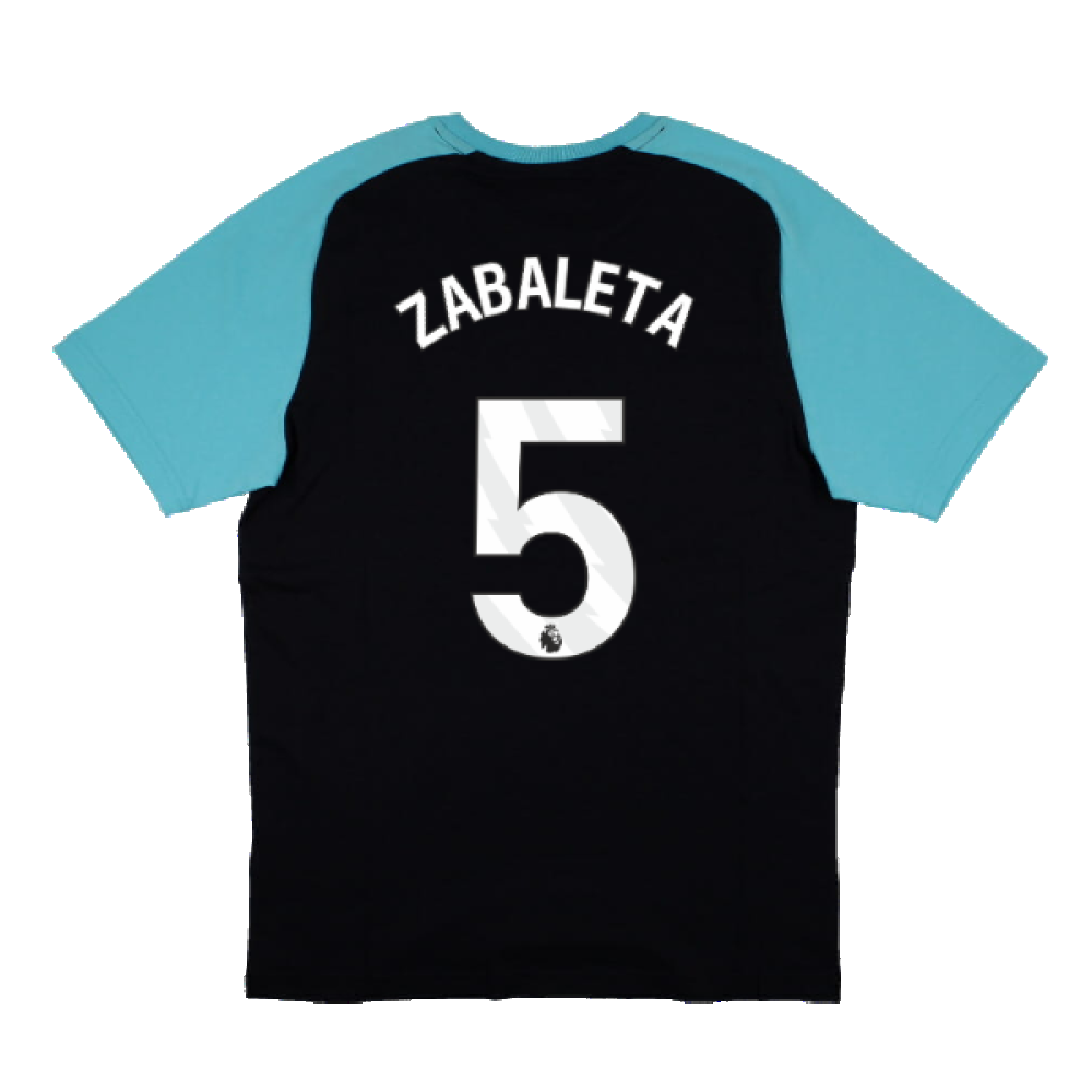 2023-2024 Man City Casuals Tee (Navy) (ZABALETA 5)