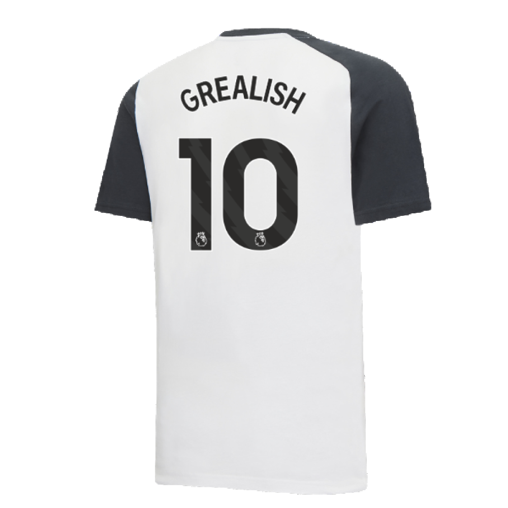 2023-2024 Man City Casuals Tee (White) (GREALISH 10)