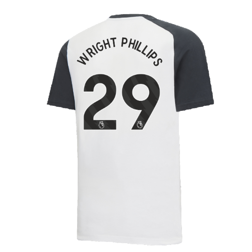 2023-2024 Man City Casuals Tee (White) (WRIGHT PHILLIPS 29)