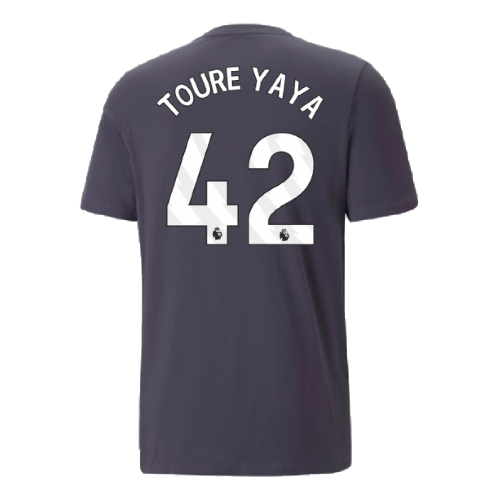 2023-2024 Man City FtblCore AOP Tee (Dark Navy) (TOURE YAYA 42)