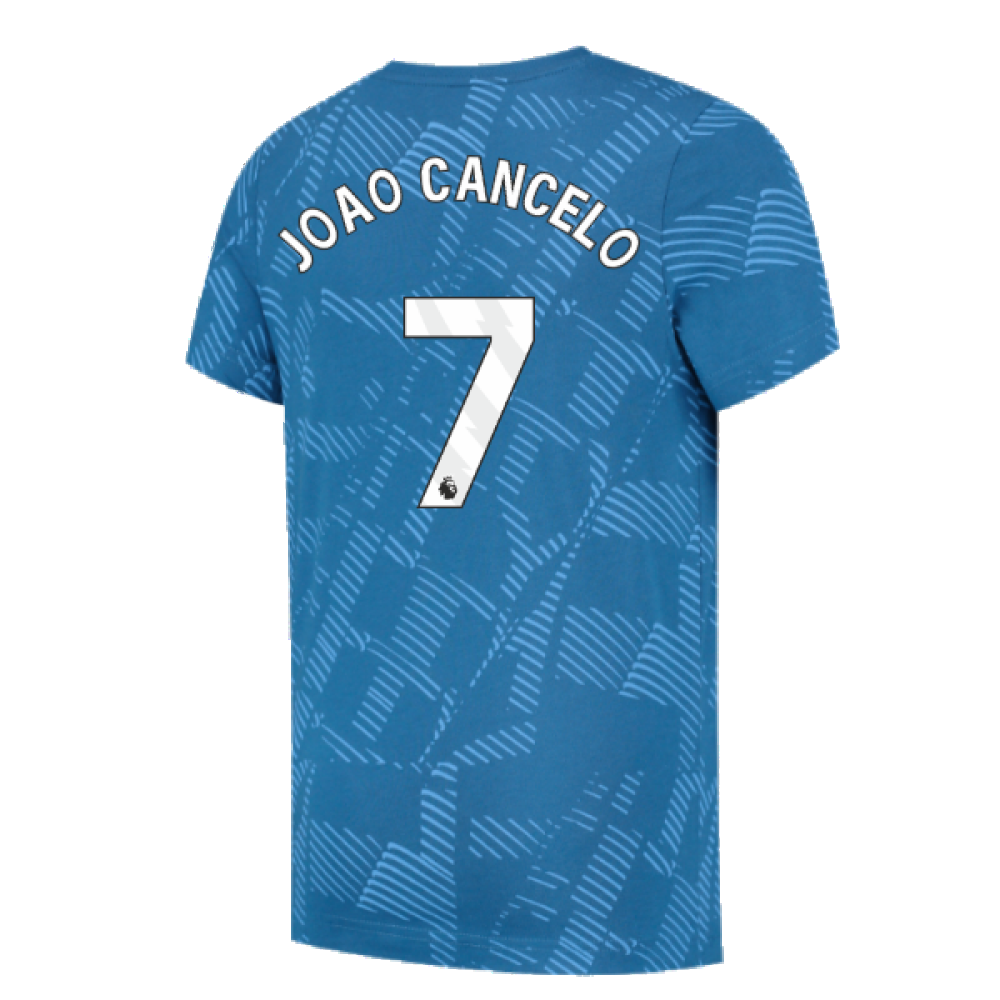 2023-2024 Man City FtblCore AOP Tee (Lake Blue) (JOAO CANCELO 7)