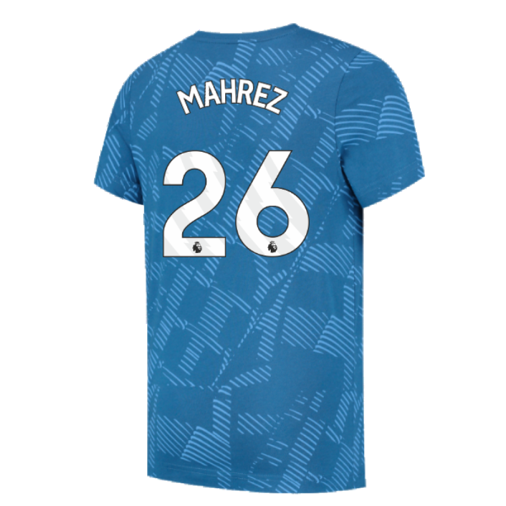 2023-2024 Man City FtblCore AOP Tee (Lake Blue) (MAHREZ 26)