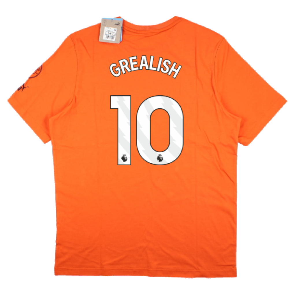 2023-2024 Man City FtblCore Graphic Tee (Cayenne Pepper) (GREALISH 10)