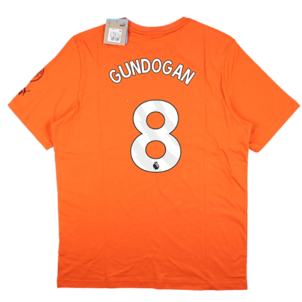 2023-2024 Man City FtblCore Graphic Tee (Cayenne Pepper) (GUNDOGAN 8)