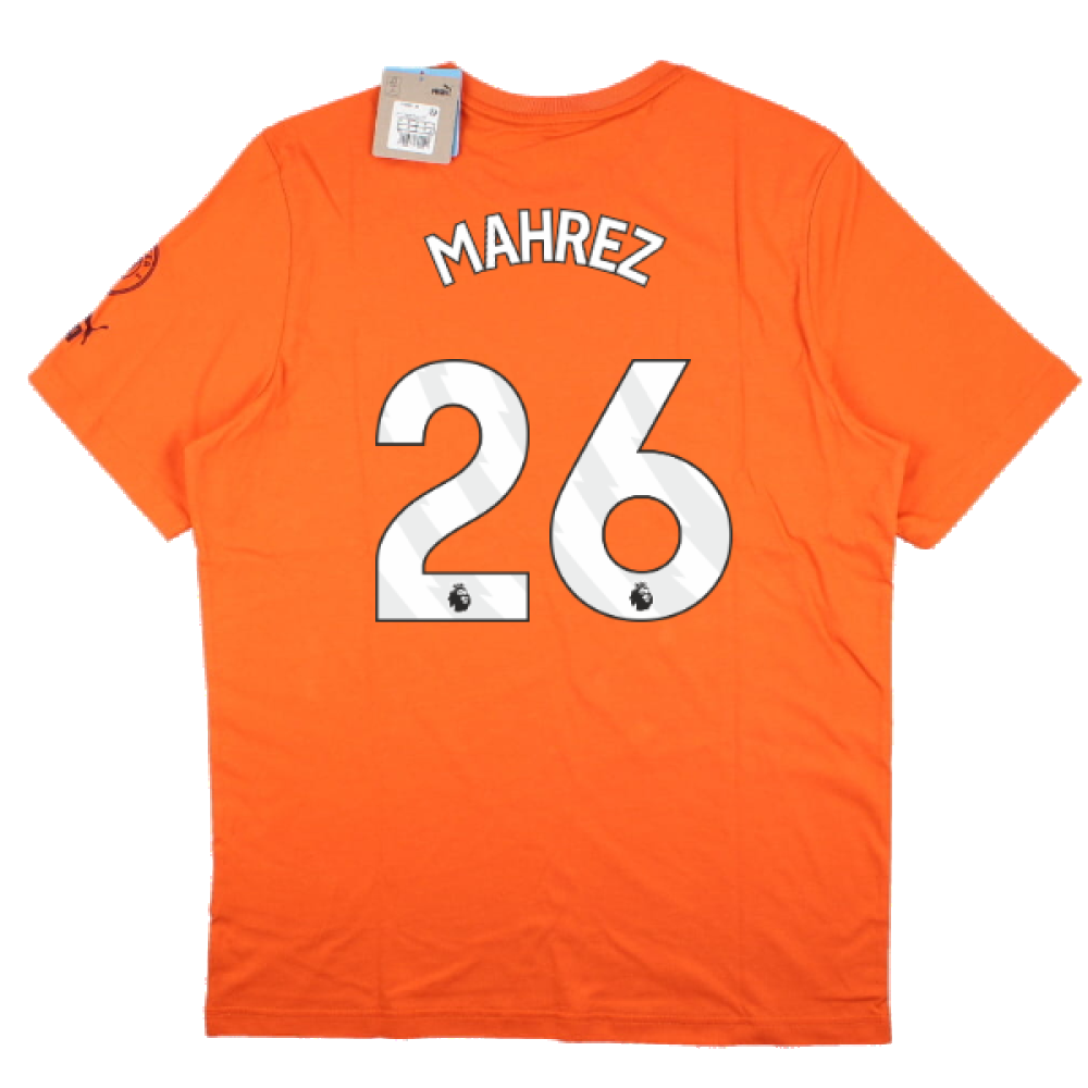 2023-2024 Man City FtblCore Graphic Tee (Cayenne Pepper) (MAHREZ 26)