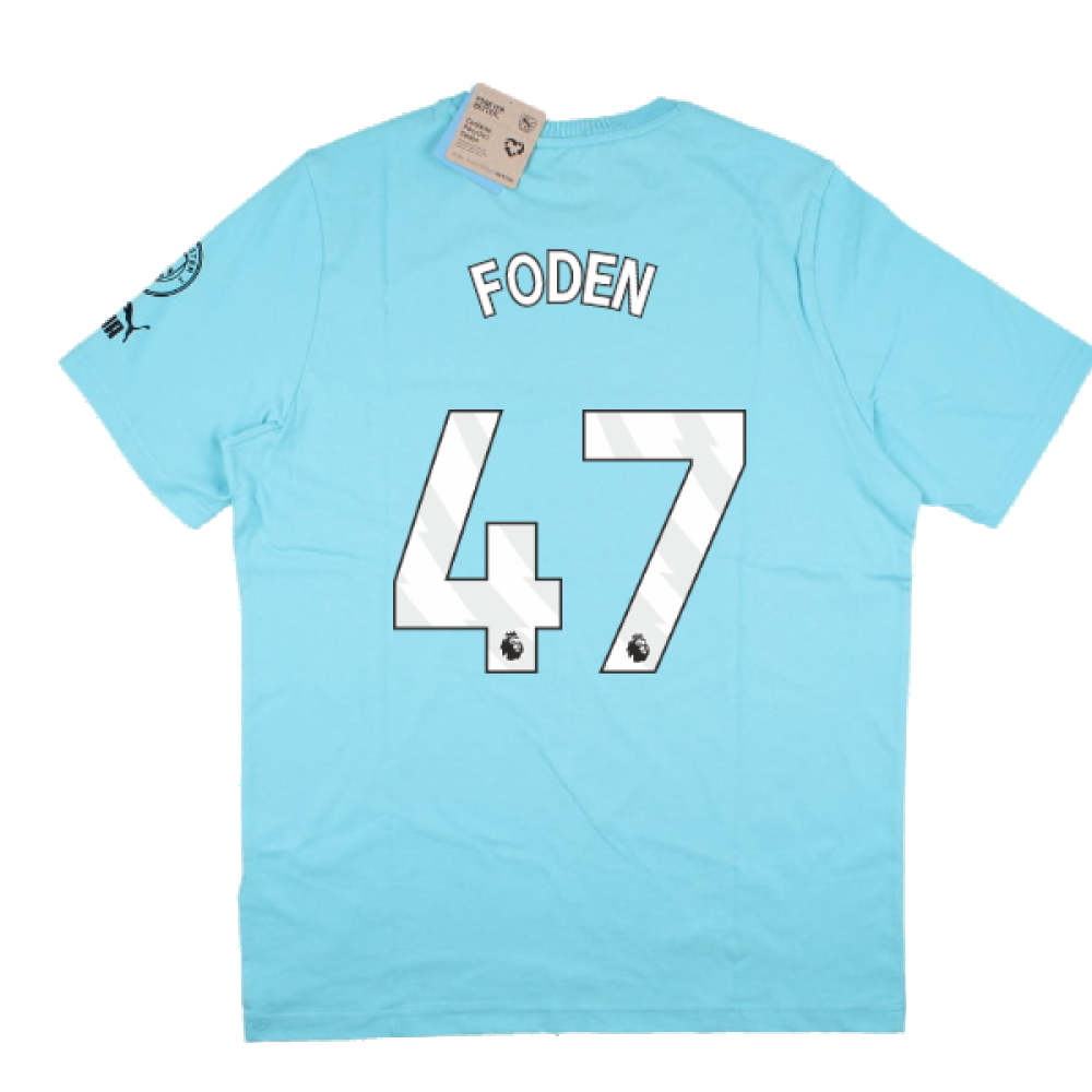 2023-2024 Man City FtblCore Graphic Tee (Hero Blue) (FODEN 47)