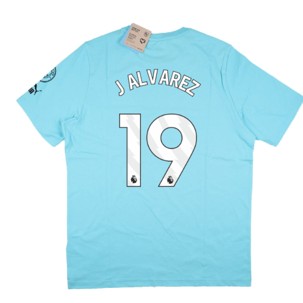 2023-2024 Man City FtblCore Graphic Tee (Hero Blue) (J ALVAREZ 19)