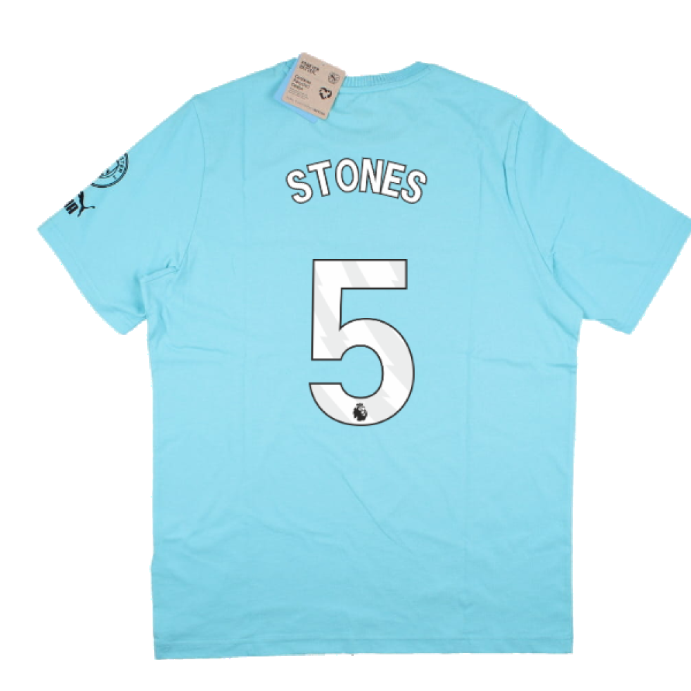 2023-2024 Man City FtblCore Graphic Tee (Hero Blue) (STONES 5)