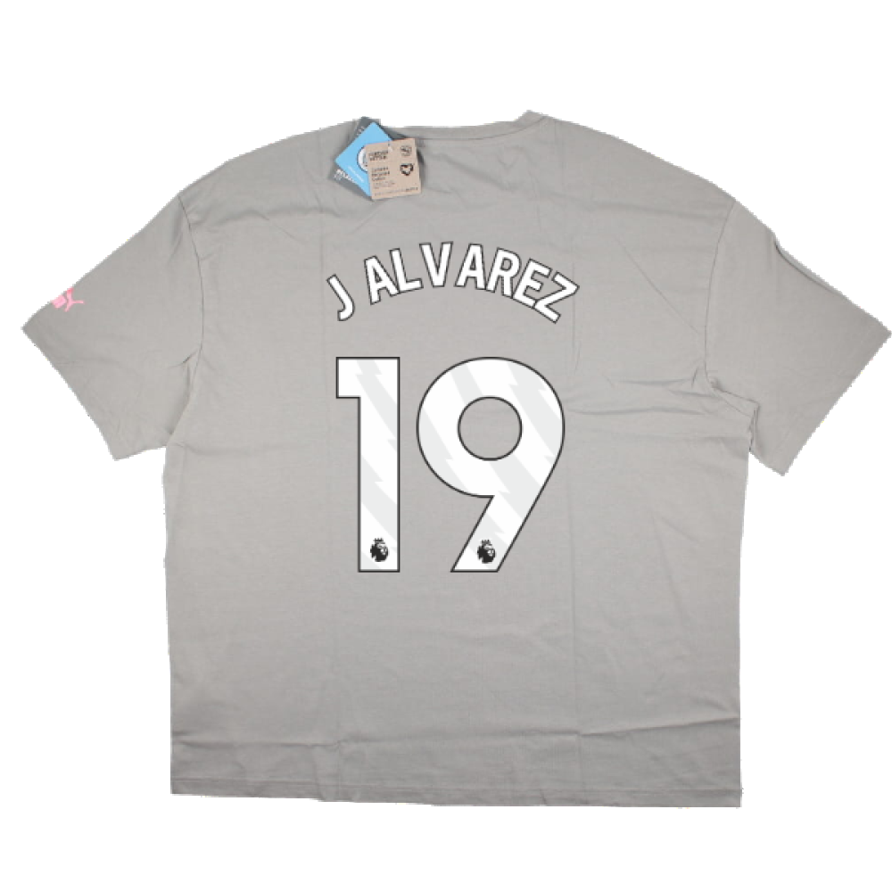 2023-2024 Man City FtblCulture Tee (Smokey Grey) (J ALVAREZ 19)