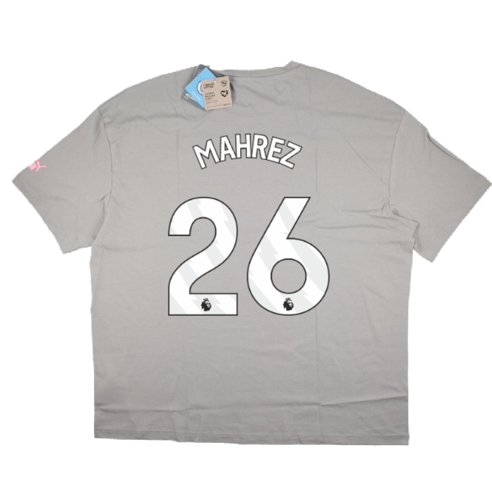 2023-2024 Man City FtblCulture Tee (Smokey Grey) (MAHREZ 26)