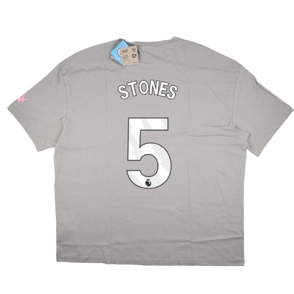 2023-2024 Man City FtblCulture Tee (Smokey Grey) (STONES 5)