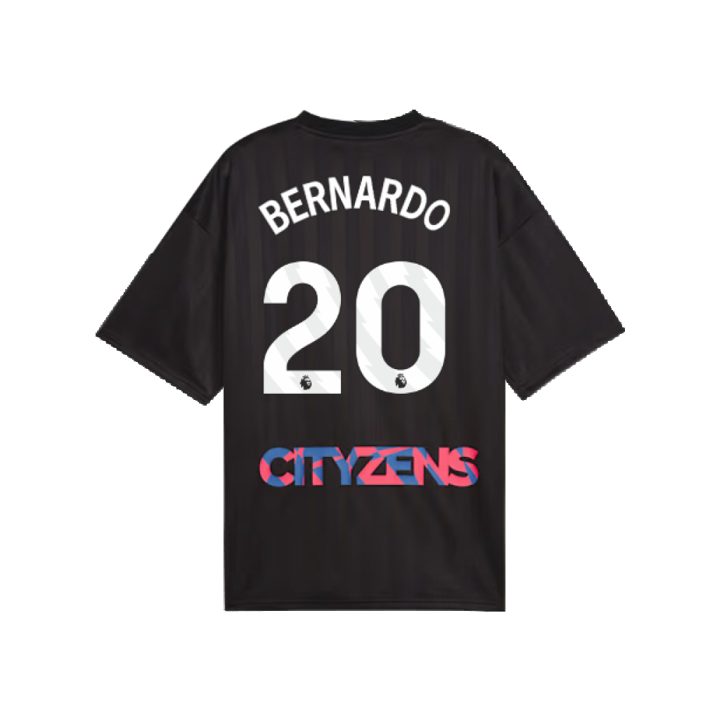 2023-2024 Man City FtblNrgy Jersey (Black) (BERNARDO 20)