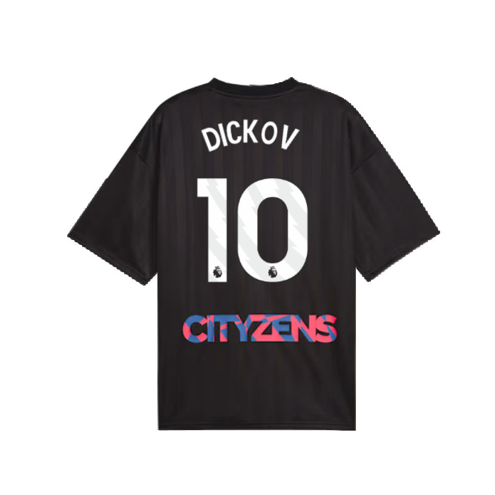 2023-2024 Man City FtblNrgy Jersey (Black) (DICKOV 10)