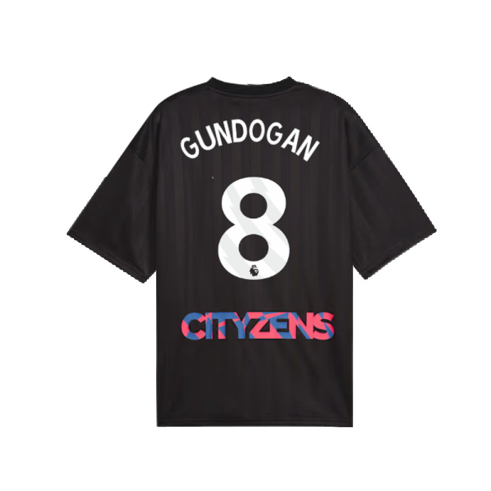 2023-2024 Man City FtblNrgy Jersey (Black) (GUNDOGAN 8)