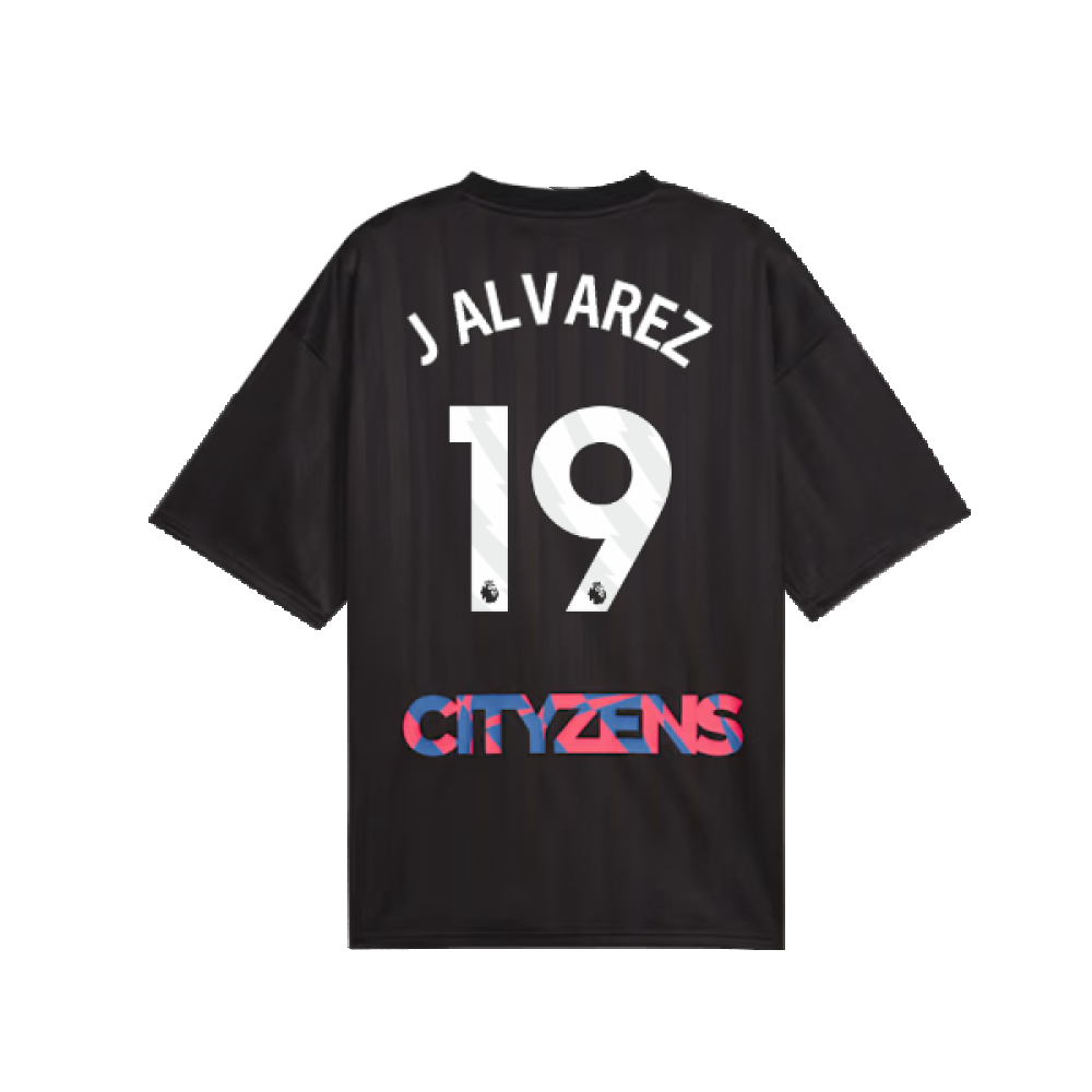 2023-2024 Man City FtblNrgy Jersey (Black) (J ALVAREZ 19)