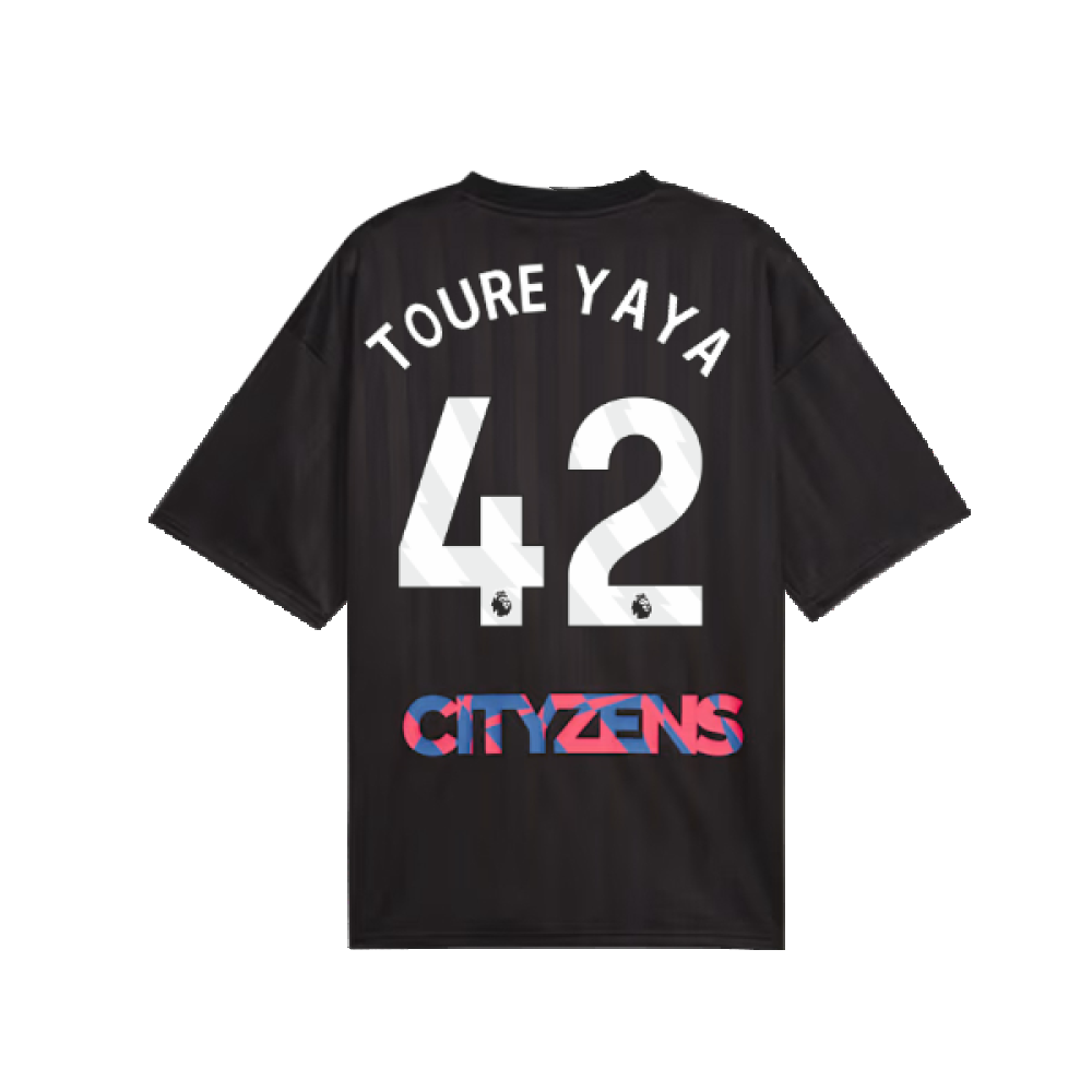 2023-2024 Man City FtblNrgy Jersey (Black) (TOURE YAYA 42)