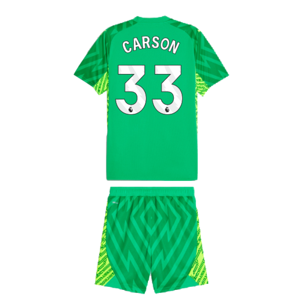 2023-2024 Man City Goalkeeper Mini Kit (Green) (Carson 33)