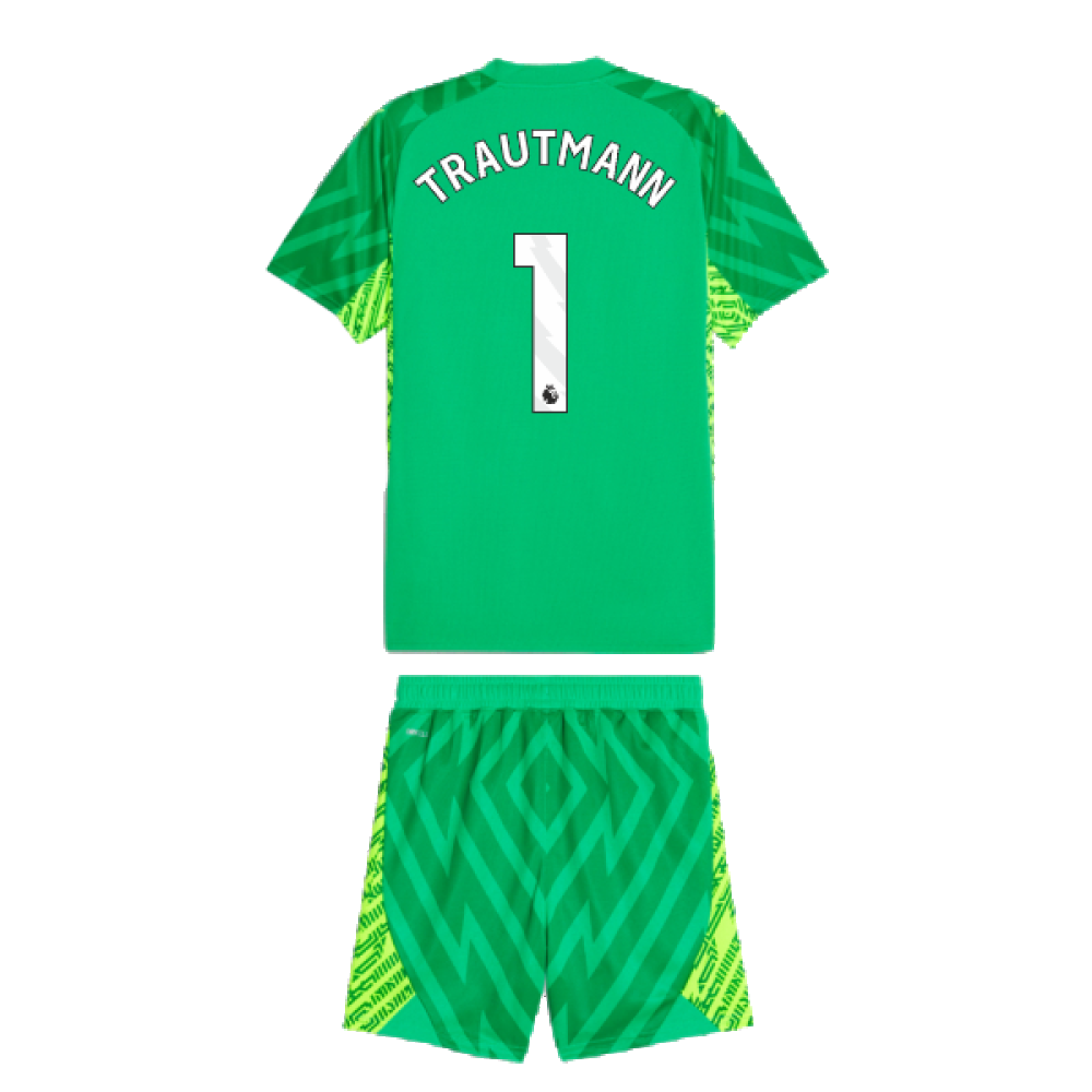 2023-2024 Man City Goalkeeper Mini Kit (Green) (Trautmann 1)