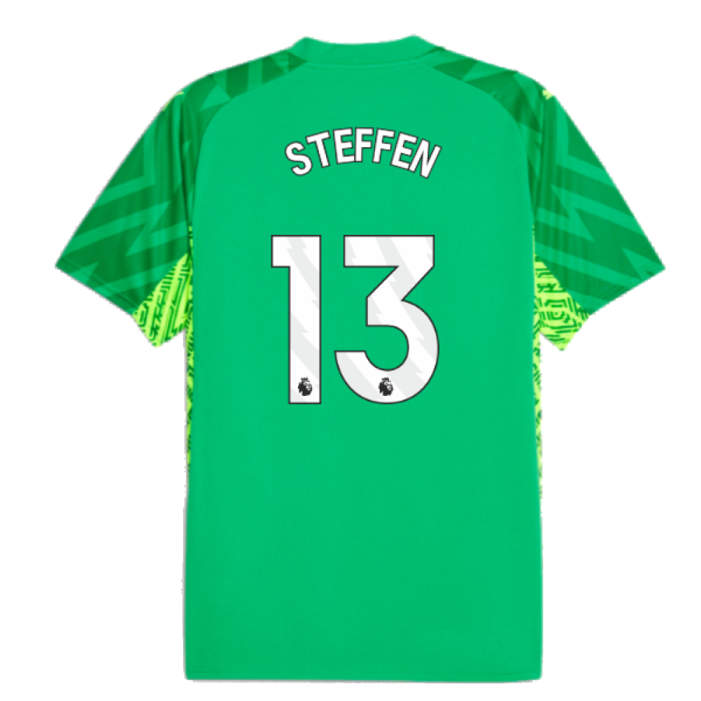 2023-2024 Man City Goalkeeper Shirt (Green) - Kids (Steffen 13)