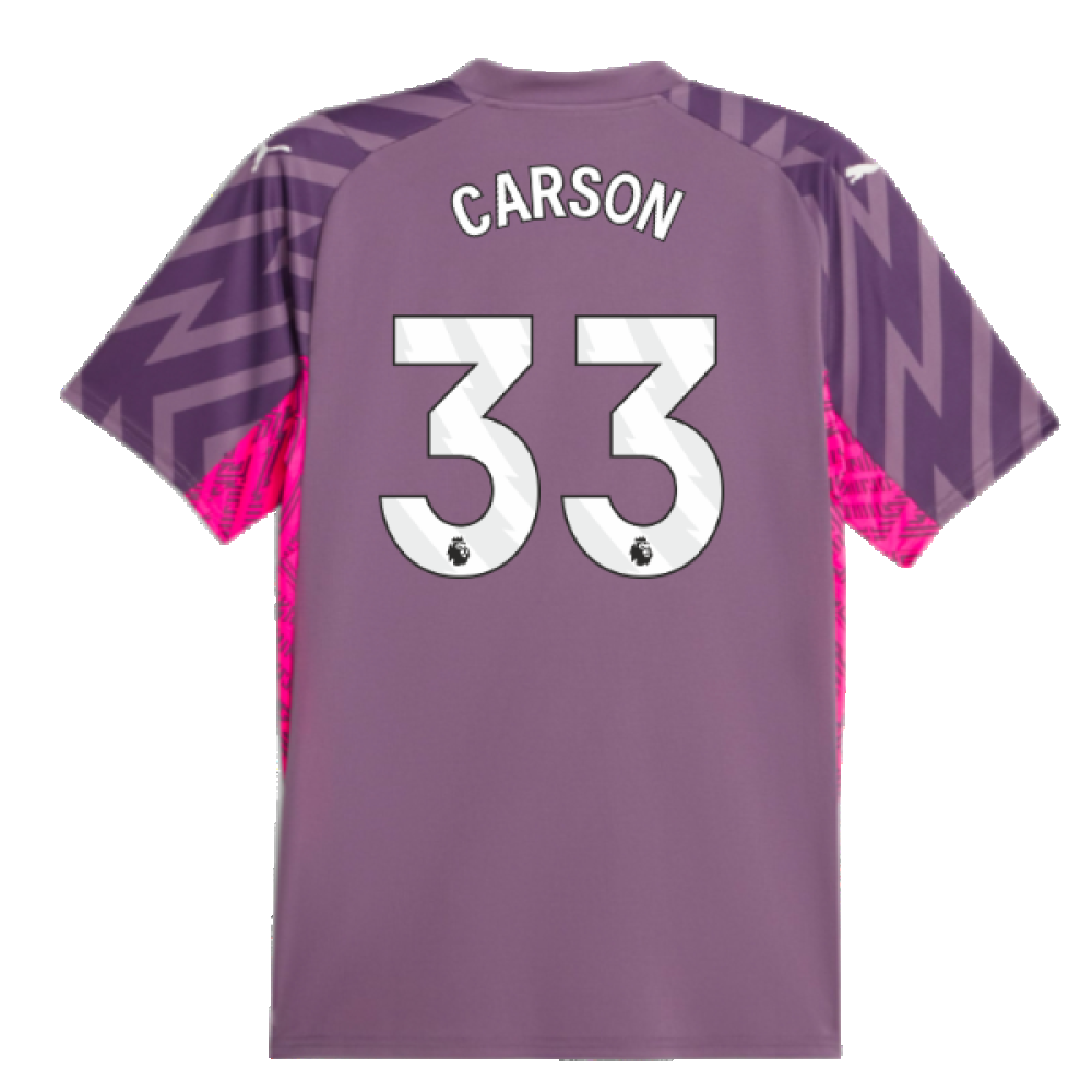 2023-2024 Man City Goalkeeper Shirt (Purple Charcoal) (Carson 33)