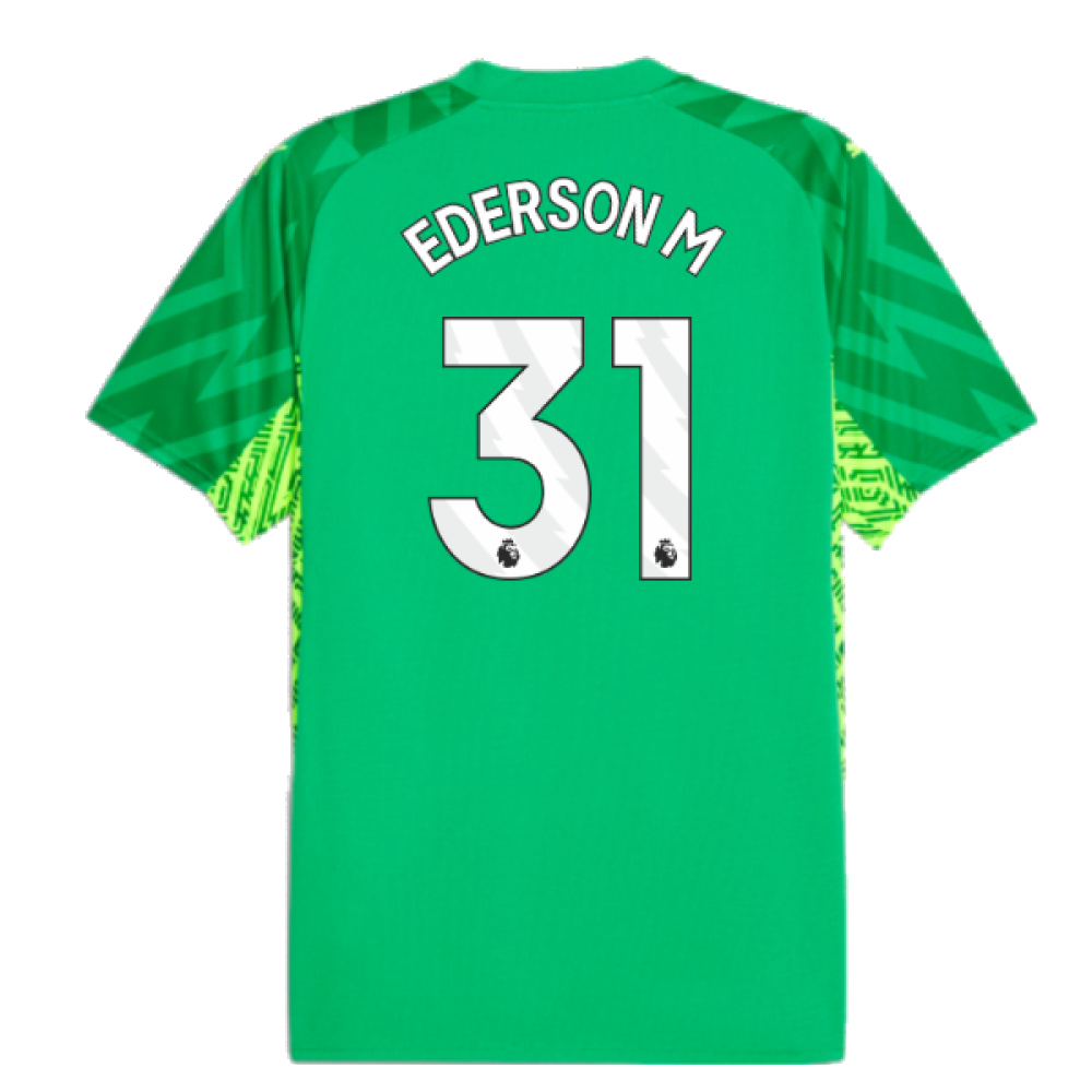 2023-2024 Man City Home Goalkeeper Shirt (Green) (Ederson M 31)